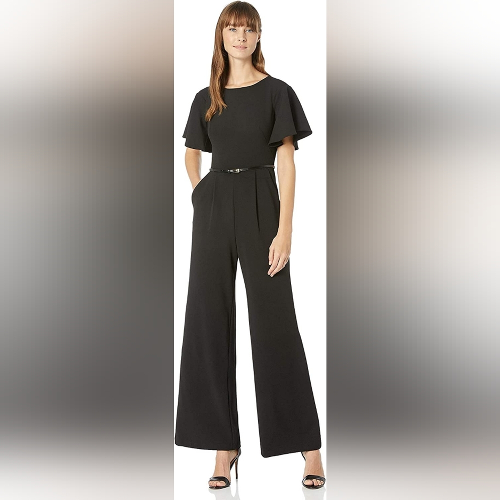 Calvin Klein womens Short Flutter Sleeved Jumpsuit SZ 6